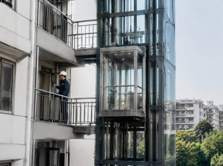 武汉旧楼加建观光电梯